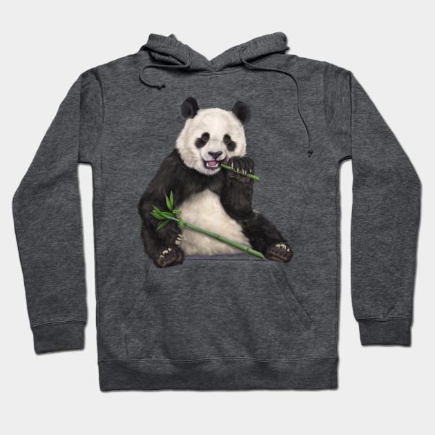 Panda Eating Bamboo Breakfast Hoodie by LauraGraves